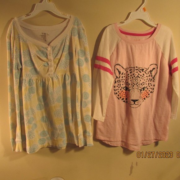 GIRLS CLOTHES - OLD NAVY and CAT & JACK Long Sleeve Tops - SIZE 10 - 12 - Picture 1 of 4